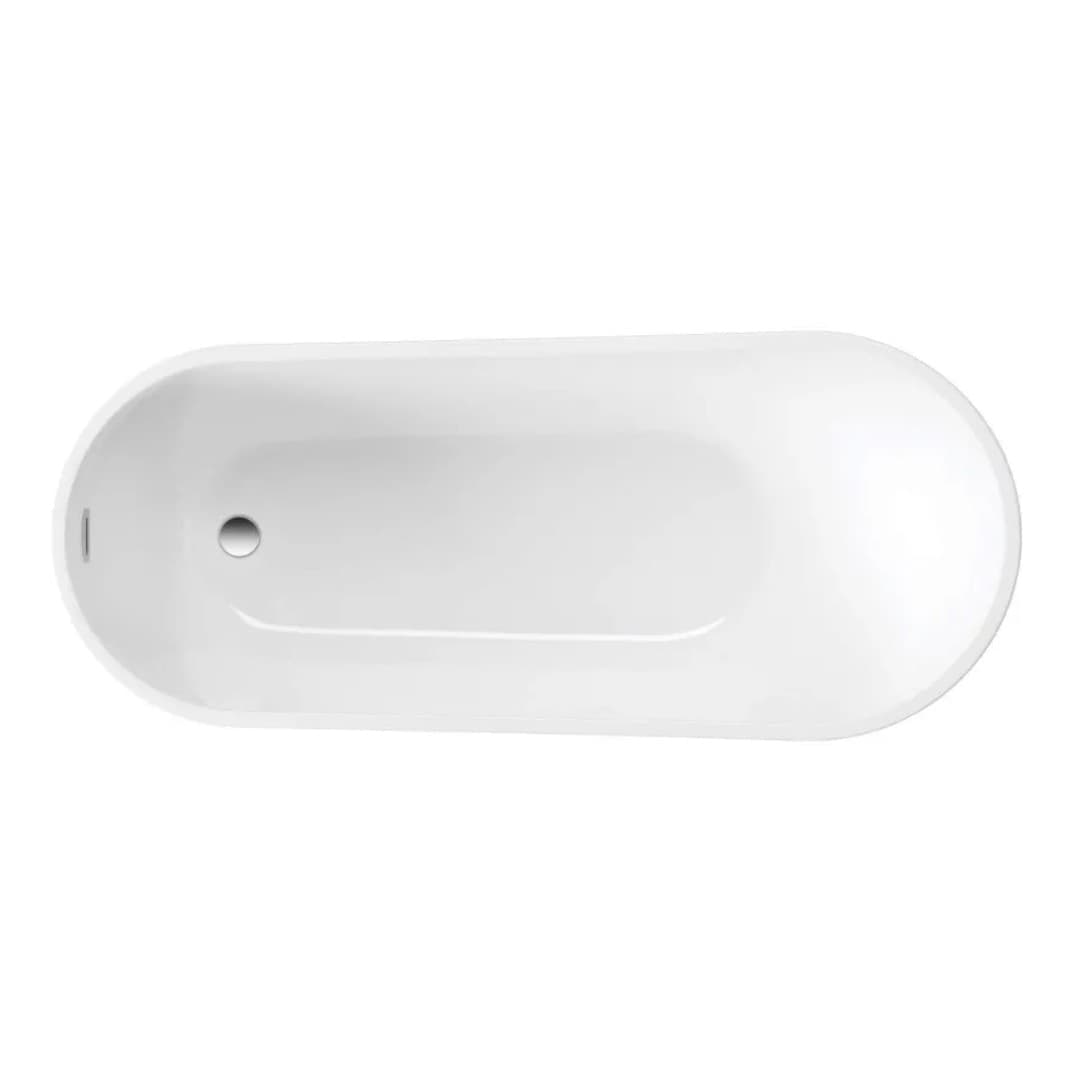 Vasca da bagno free Standing Bianca con Piletta e Troppopieno cm 170 - 8