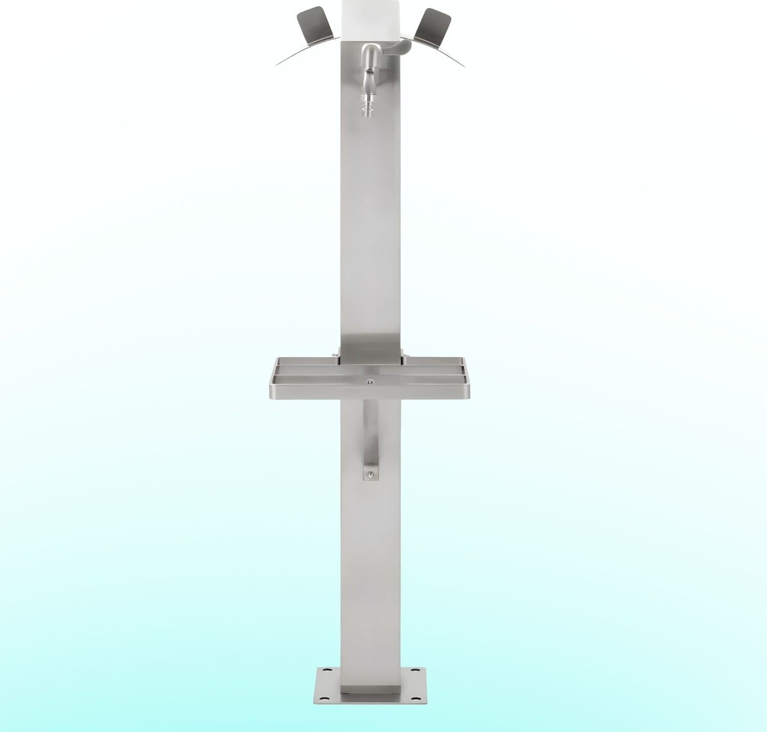 Fontana da Giardino a Colonna esterno in Acciaio Inox con Cover Impermeabile - 19