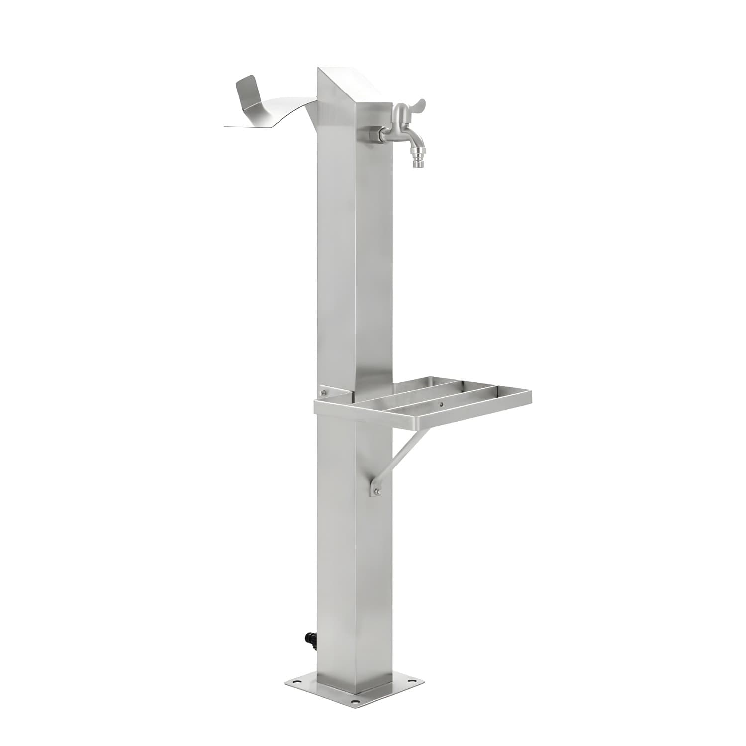 Fontana da Giardino a Colonna esterno in Acciaio Inox con Cover Impermeabile - 28
