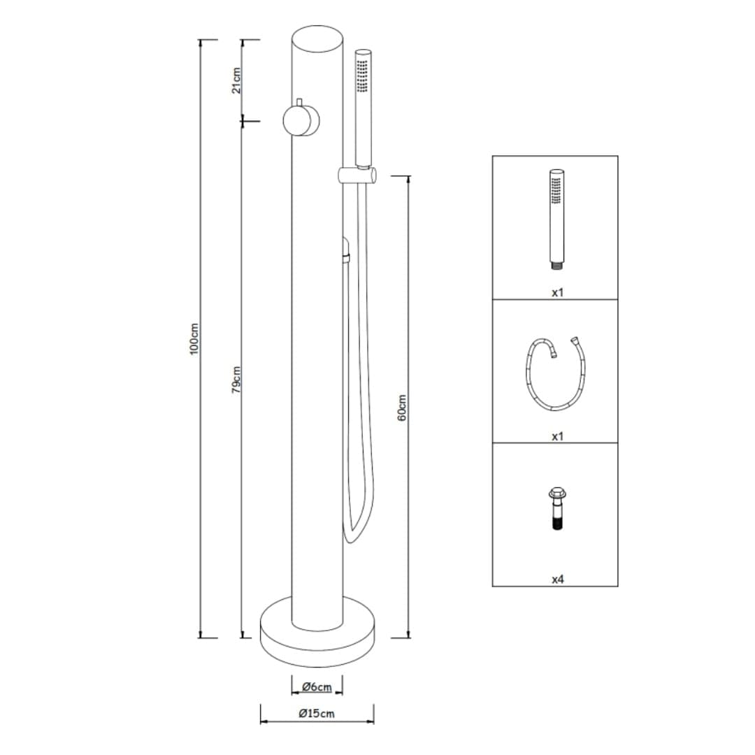Fontana da Giardino a Colonna esterno in Acciaio Inox con Cover Impermeabile - 36