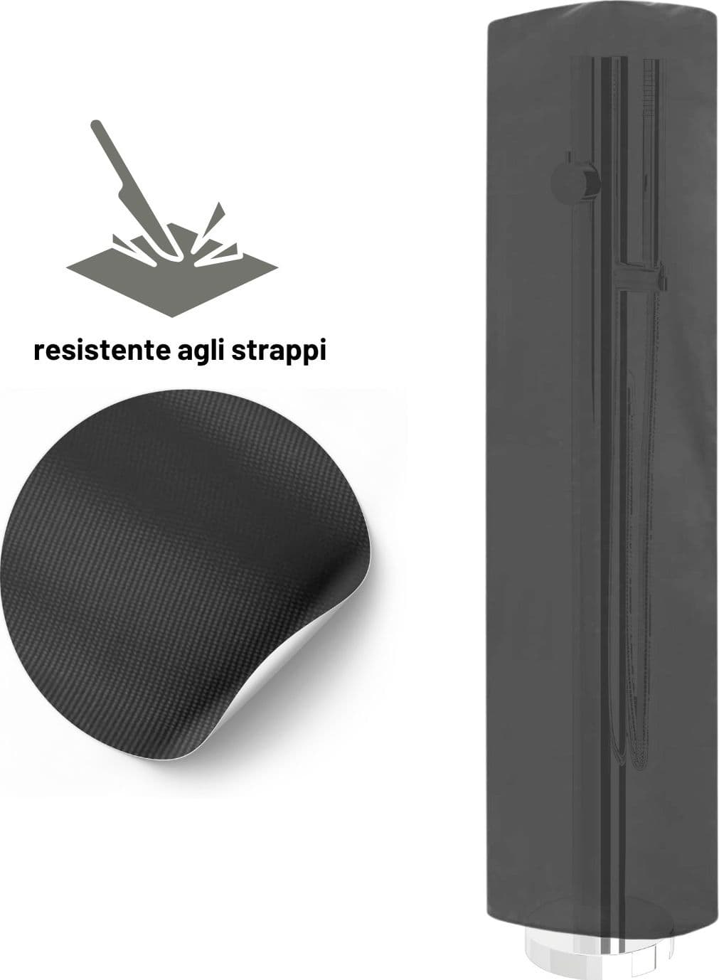 Fontana da Giardino a Colonna esterno in Acciaio Inox con Cover Impermeabile - 38