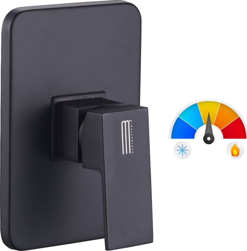Ogomondo Miscelatore Doccia Ad Incasso Da Parete Purple Rubinetto Nero - 3