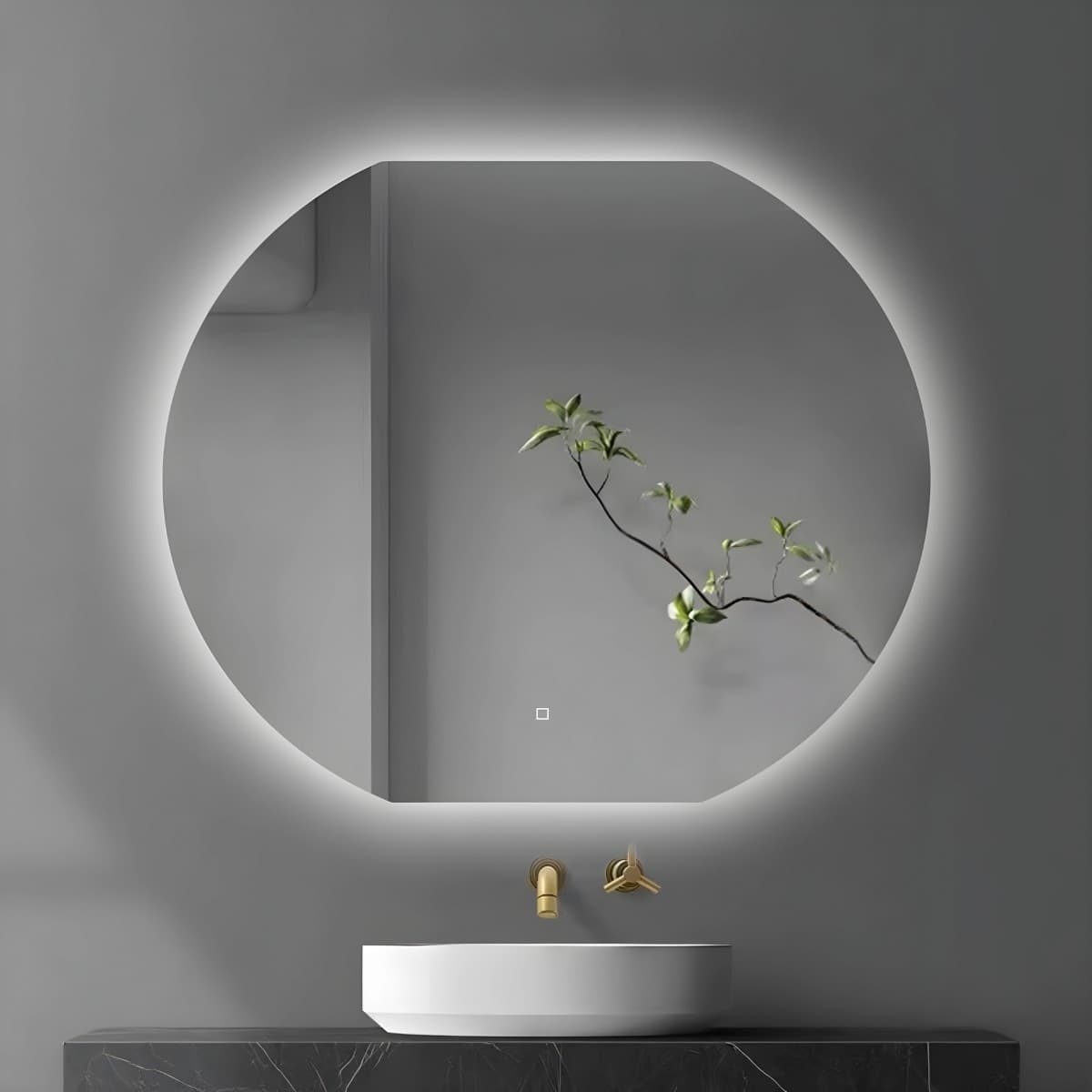 Specchio 5 mm Semicircolare Retroilluminato Led Interruttore Touch - 6