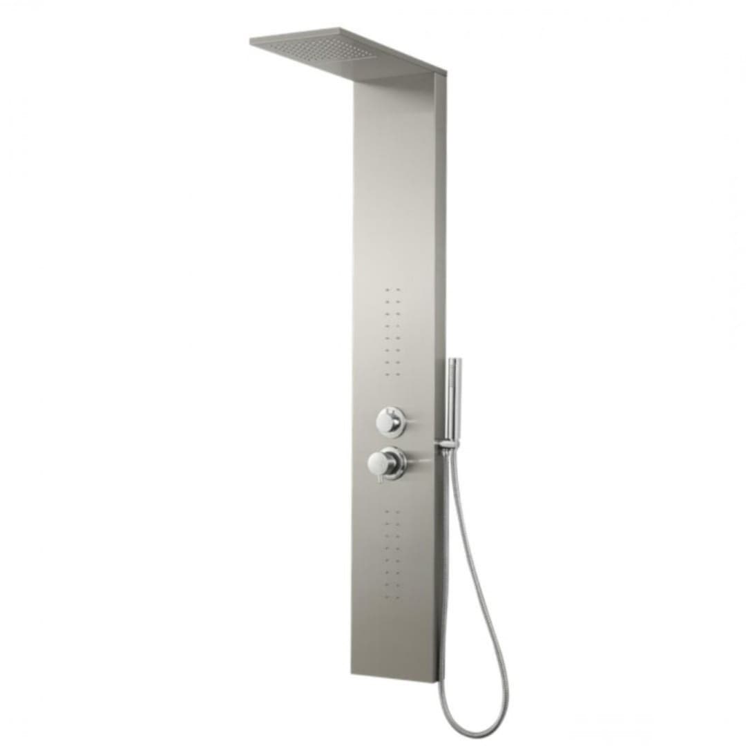 Colonna Doccia Attrezzata Easy in Acciaio Inox Con Cascata Spazzolata 150x23x53 - 7