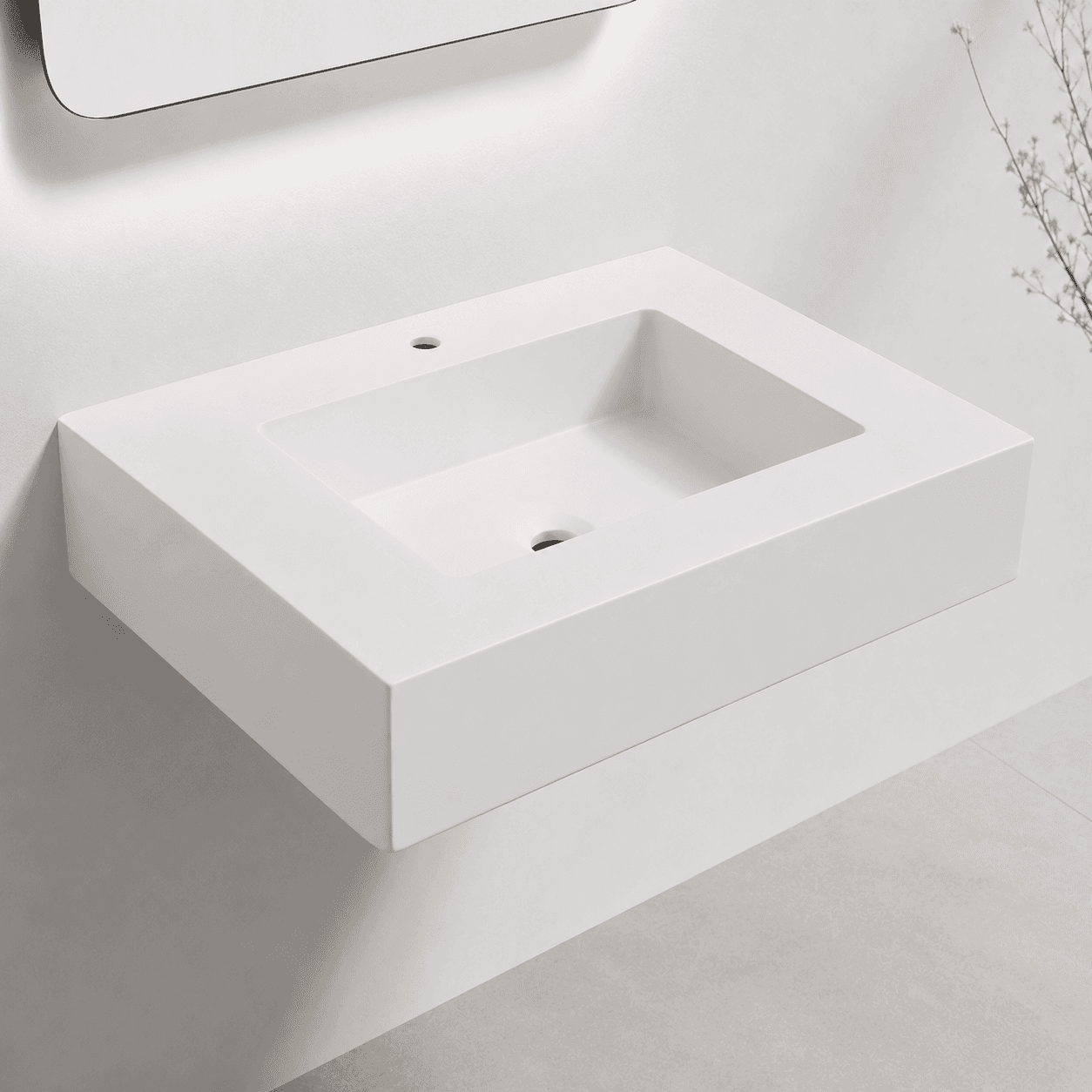 Top Lavabo Sospeso Serie Dustin In Mineral Marmo Finitura Liscia - 16