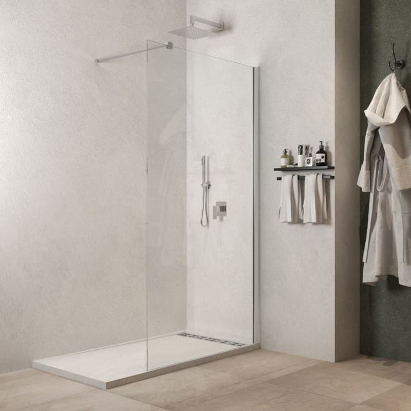 Parete Doccia Walk In Gardenia Cristallo Trasparente 8 Millimetri Chrome - 4