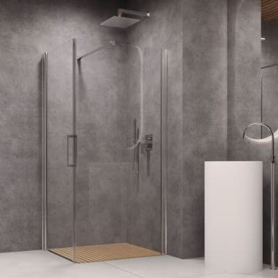 Lato Fisso per Porta Battente Briar 6 Millimetri Chrome per Box Doccia - 44