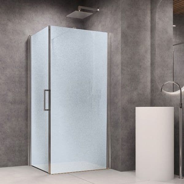 Lato Fisso per Porta Battente Briar 6 Millimetri Chrome per Box Doccia – 1 pz., 77-80xh195 cm stampato – Ix Box Shower –
