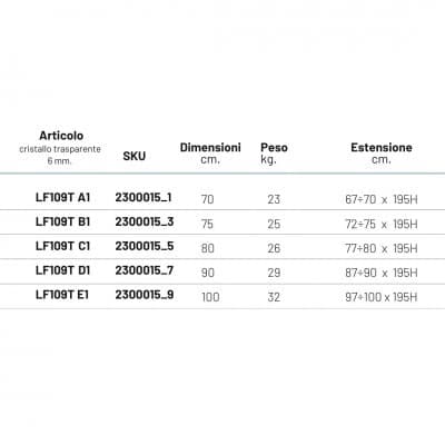 Lato Fisso per Porta Battente Briar 6 Millimetri Chrome per Box Doccia - 16