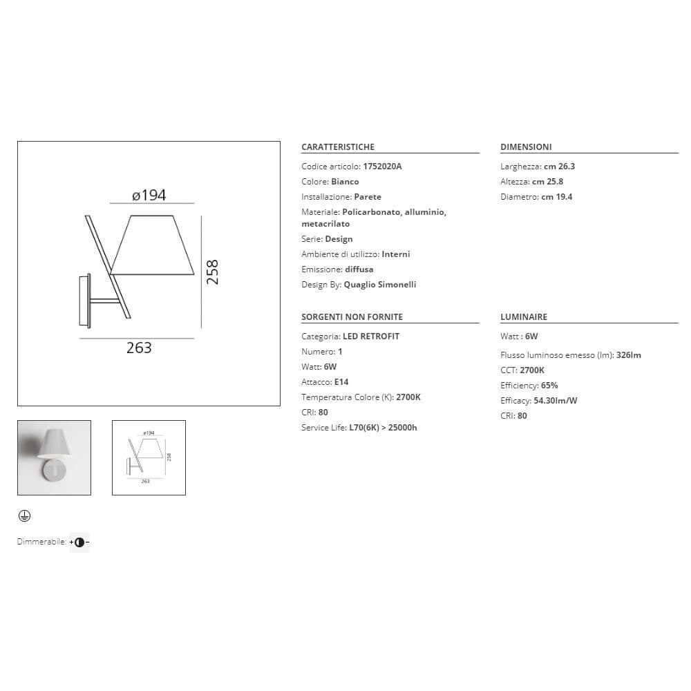 Artemide La Petite Lampada da parete - 3