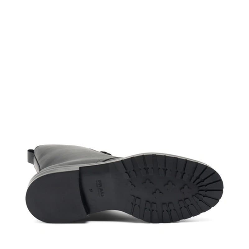 Frau anfibi donna in pelle nero con zip 87N8 - 5