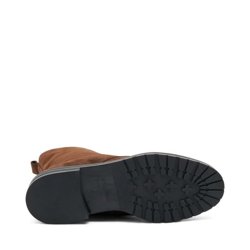 Frau anfibi donna in camoscio cacao con zip 87C8 - 5