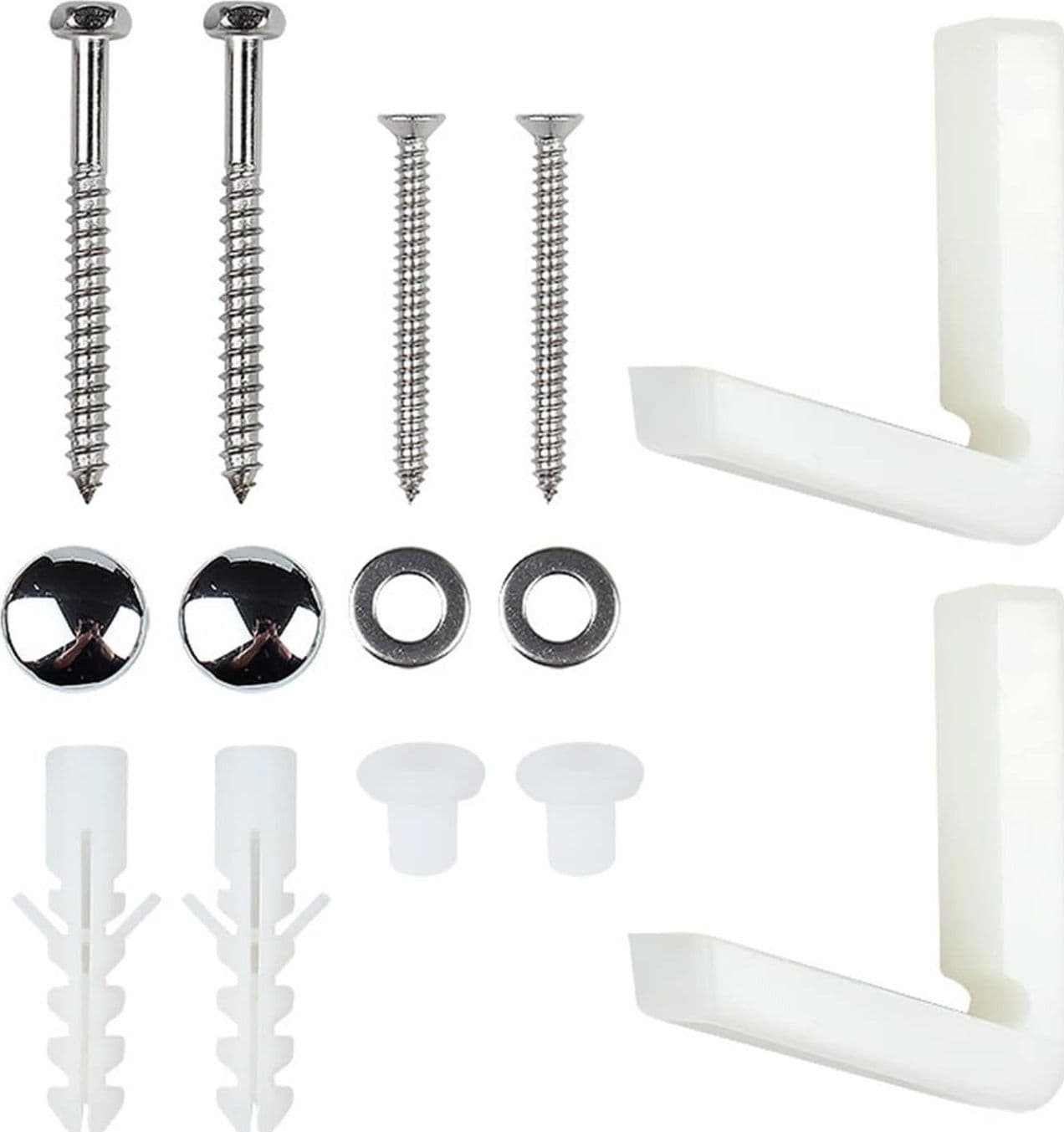 Kit Completo di Viti e Staffe di Fissaggio per Sanitari a Pavimento Standard - 7