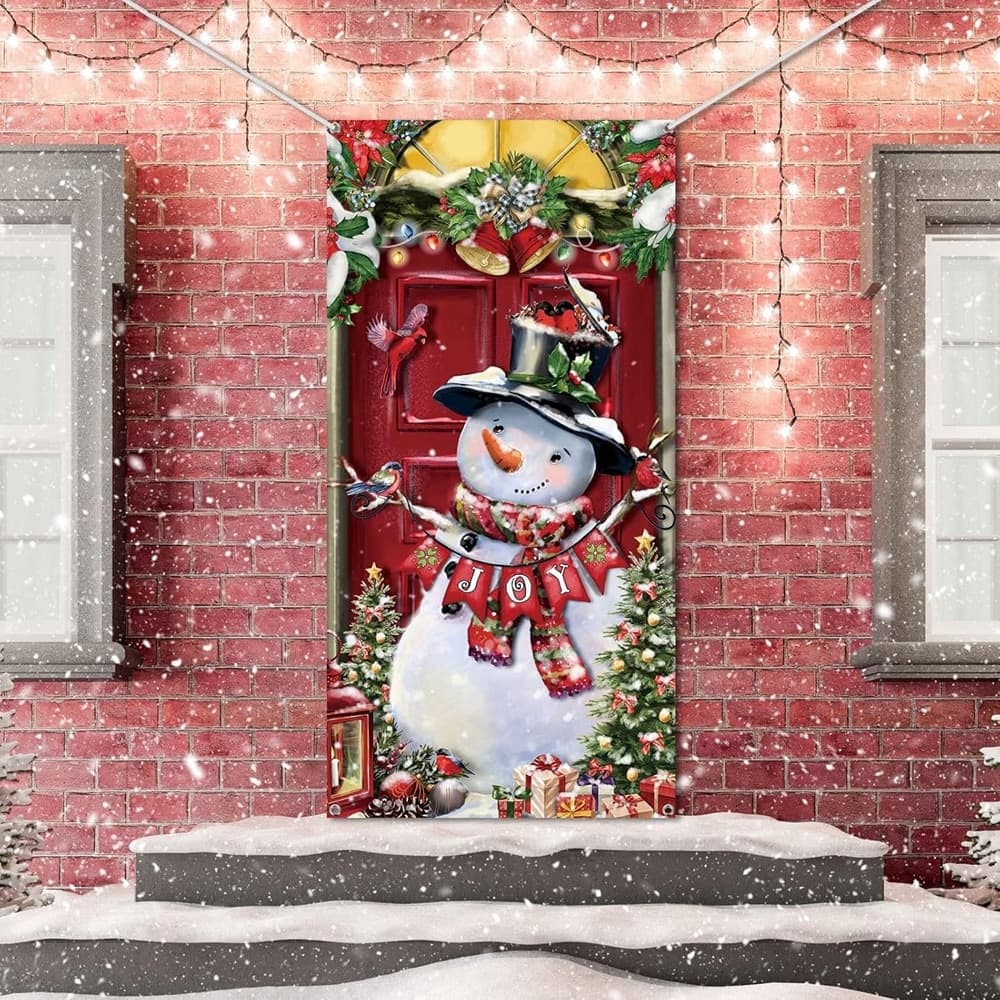 COPRI PORTA NATALIZIO CON ELASTICO DECORAZIONI SFONDI ADDOBBI NATALE 90X210 CM - 19