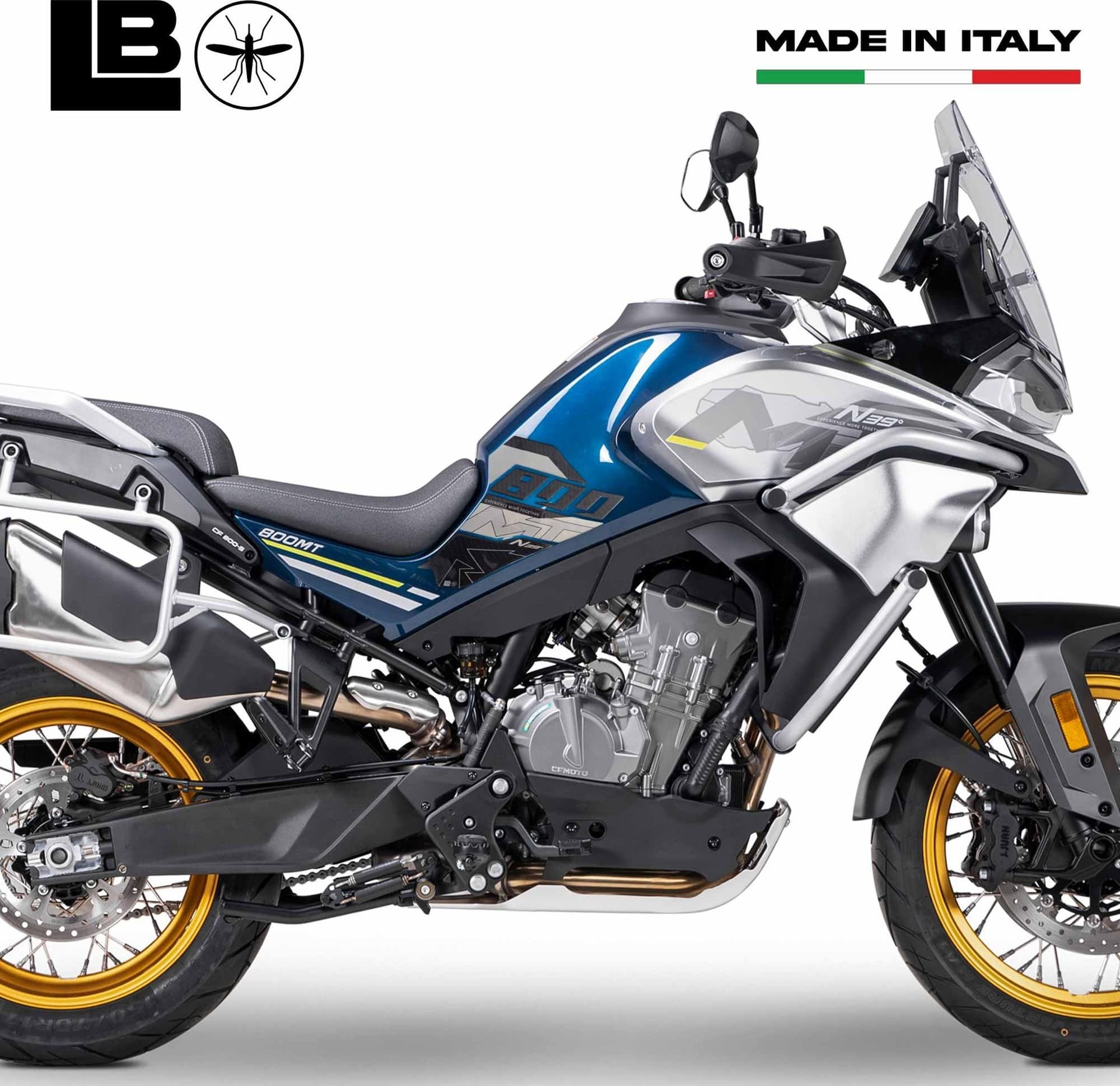 Protezioni Laterali serbatoio moto Adesivi Gel 3D compatibili con CFMOTO 800MT - 11
