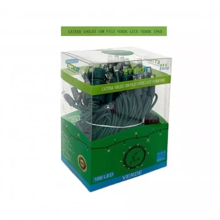 Catena luminosa 100 led luci di Natale 10 metri prolungabile da esterno ip65 balconi terrazze giardino - 22