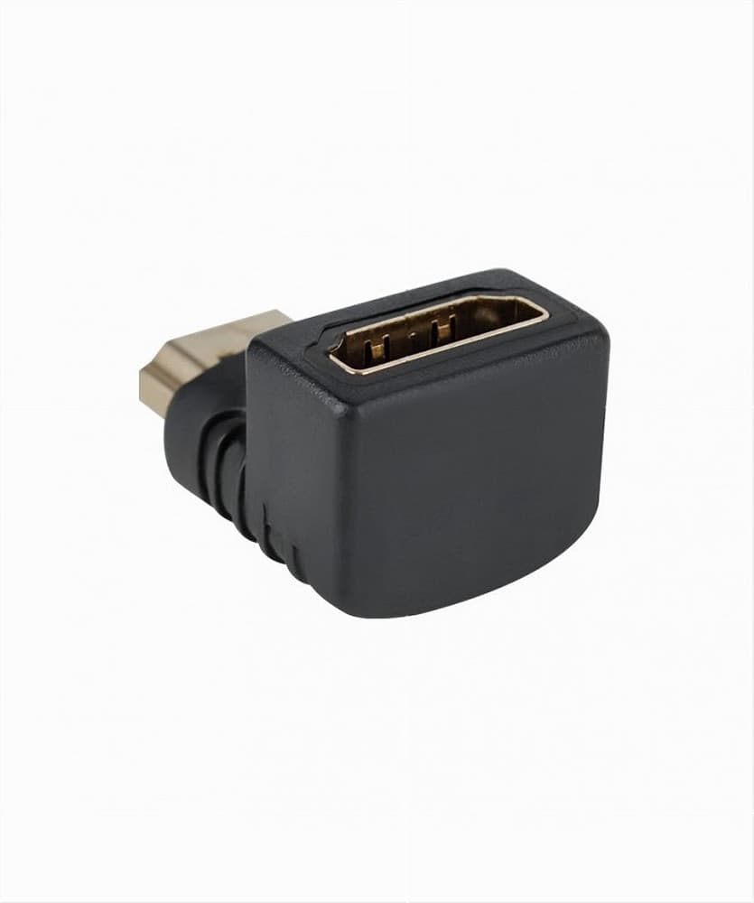 CONNETTORE ADATTATORE VIDEO HDMI MASCHIO A HDMI FEMMINA ANGOLO RETTO 90° TV C-063 - 6