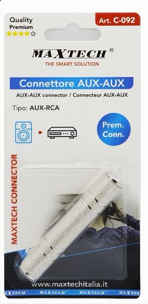 CONNETTORE AUX 6.35MM FEMMINA/FEMMINA STEREO AUDIO ADATTATORE ACCOPPIATORE C-092 - 2