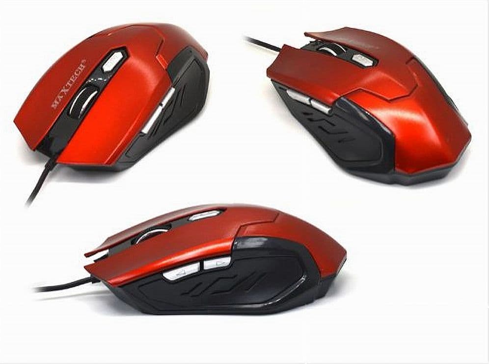MOUSE DA GIOCO GAMING PER COMPUTER PC CAVO USB 2.0 FILO 1.2 MT TASTI MAXTECH M-Z014 - 9