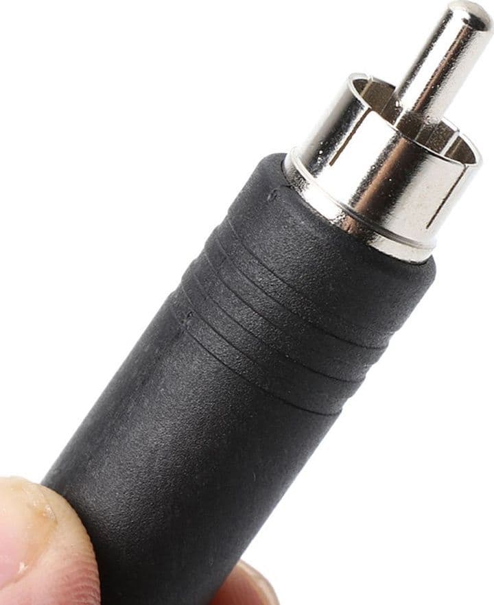 CONNETTORE ADATTATORE CAVO AUDIO STEREO SPINA RCA A PRESA AUX DA 6,5 ​​MM C-067 - 5
