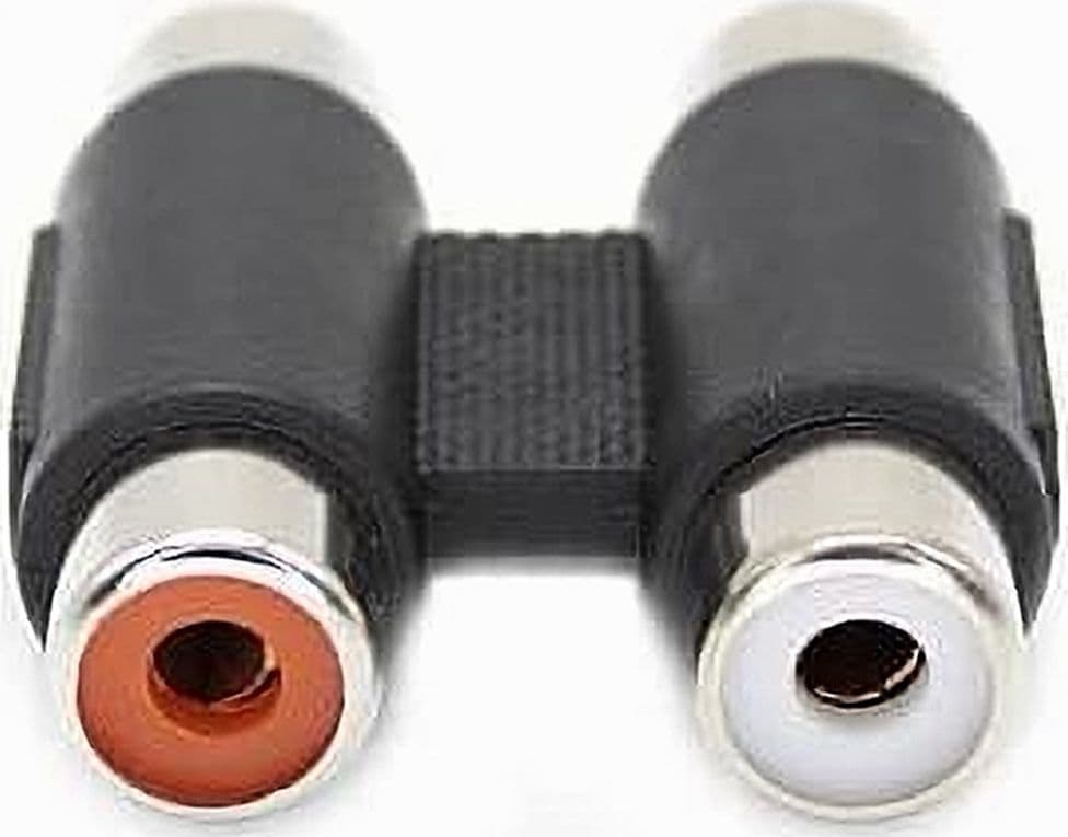CONNETTORE ADATTATORE ACCOPPIATORE AUDIO STEREO 2 X RCA A 2 X RCA FEMMINA C-048 - 4