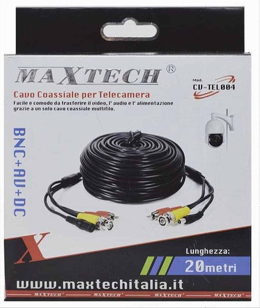 CAVO COASSIALE PER TELECAMERA AUDIO VIDEO ALIMENTAZIONE BNC+AV+DC 20MT CV-TEL004 - 2