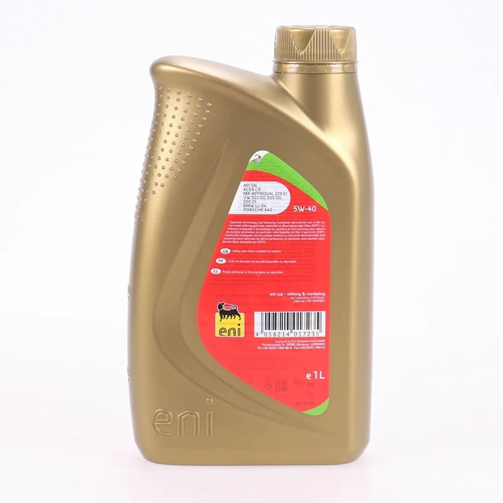 OLIO MOTORE SINTETICO LUBRIFICANTE AUTO ACEA A3 B4 I-SINT MS SAE 1 LT ENI/5W-40 - 3