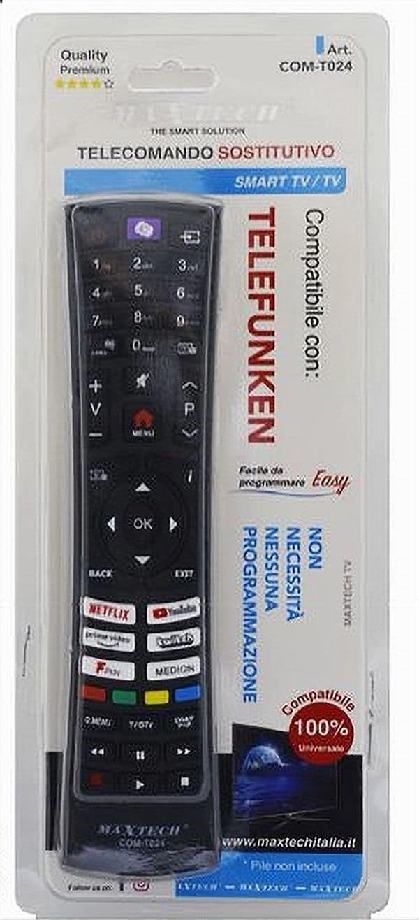 TELECOMANDO UNIVERSALE SOSTITUTIVO TV TELEFUNKEN FACILE DA PROGRAMMARE CM-T024 - 2