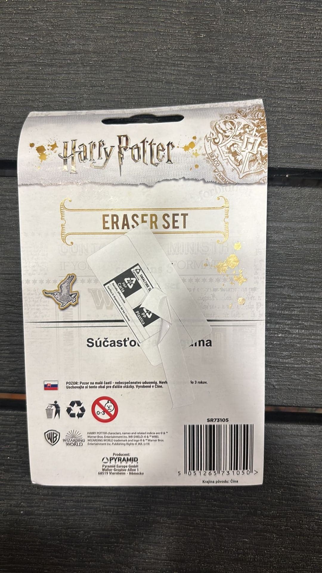 Set Gomme Da Cancellare 5Pz Harry Potter Hogwarts Crests - Sr73105 - 2