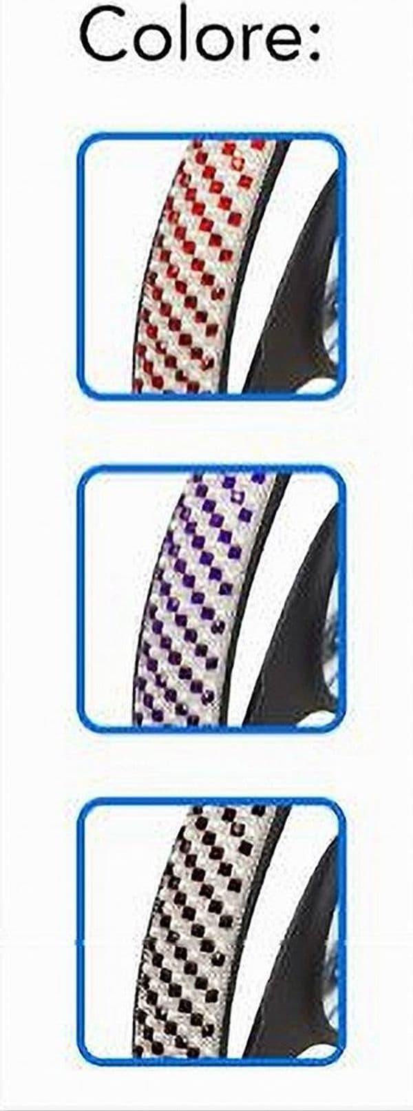 COPRIVOLANTE UNIVERSALE AUTO FODERA COPERTURA STERZO 38 CM DECORO COLORATO CV-25 - 3