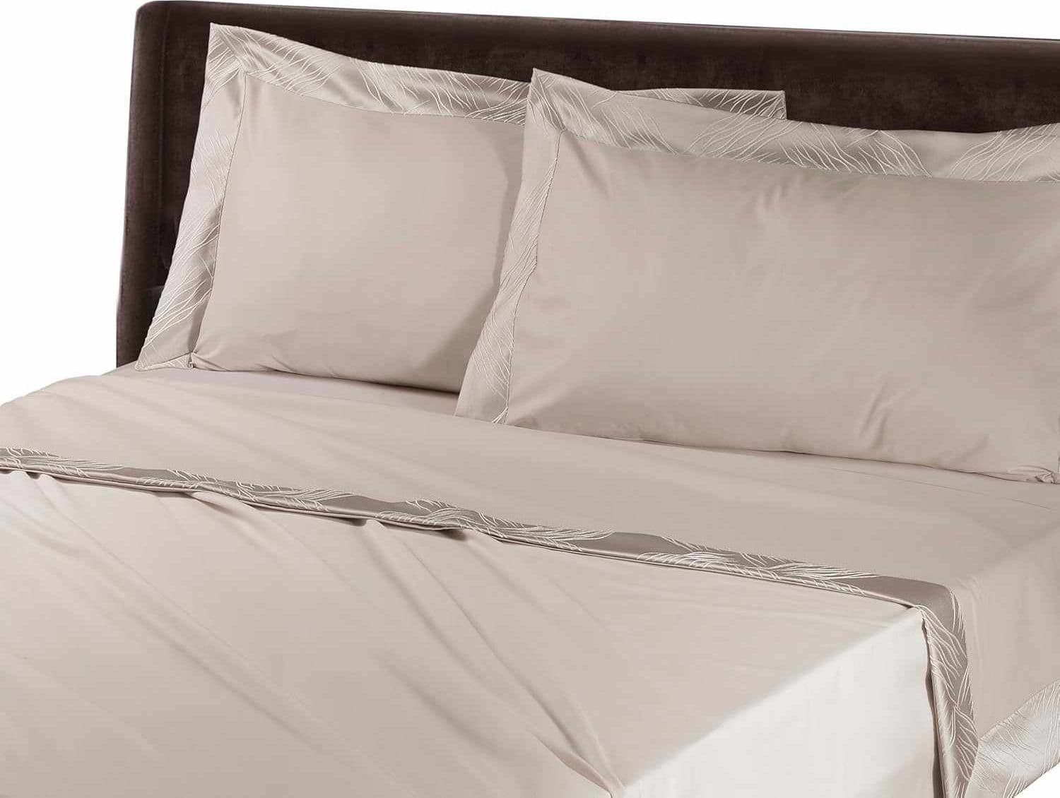 NAPOLI COLLEZIONE MON AMOUR ELEGANTE COMPLETO LENZUOLA MATRIMONIALE MISURA MAXI IN COTONE - 3