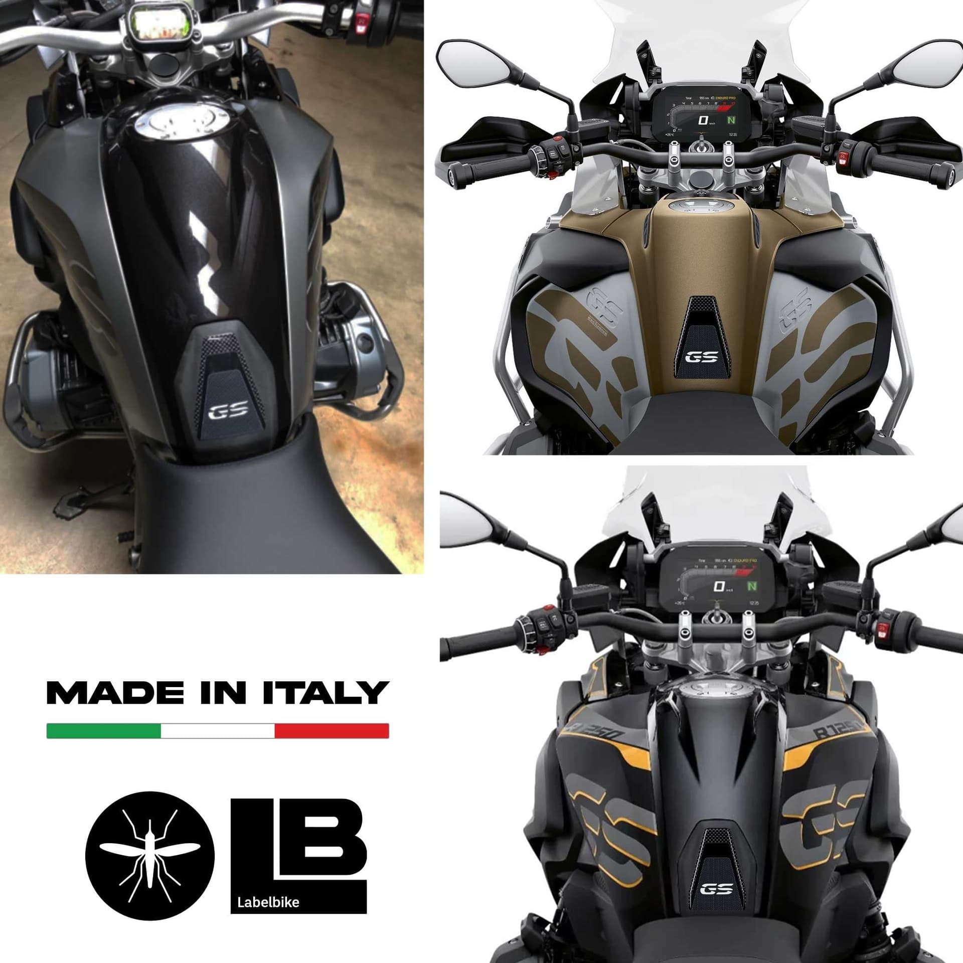 Adesivo Resinato 3D Protezione Serbatoio compatibile con Bmw Gs R1200-R1250 - 4