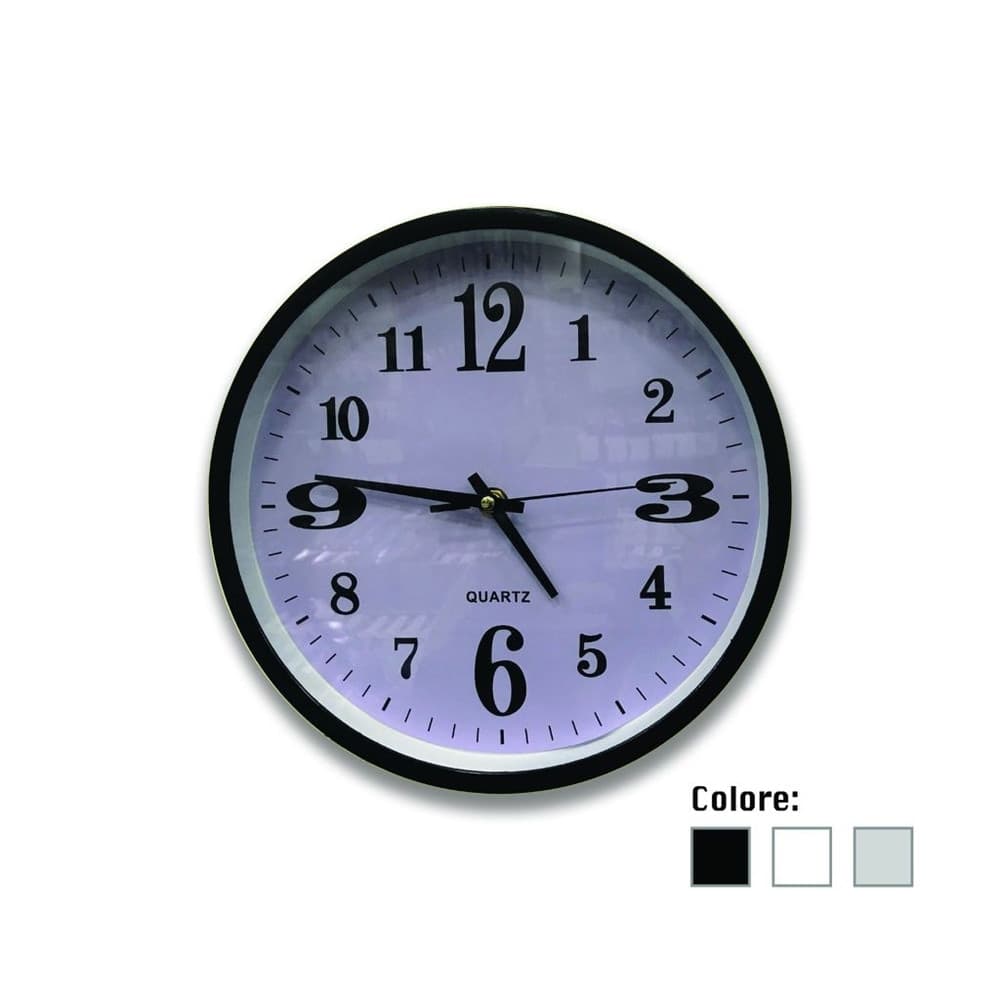OROLOGIO DA PARETE TONDO MOVIMENTO AL QUARZO ACCESSORIO DECORAZIONE ARREDO CASA - 2