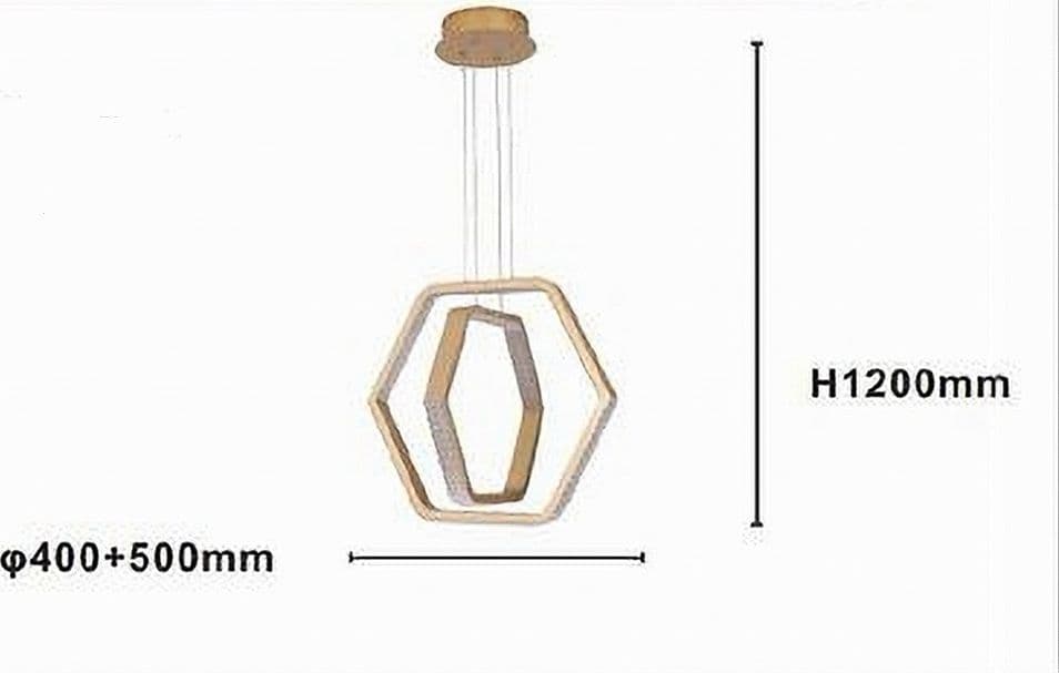 LAMPADARIO A SOSPENSIONE LED 48 W ESAGONALE EFFETTO CRISTALLO MODERNO ORO 31852 - 4