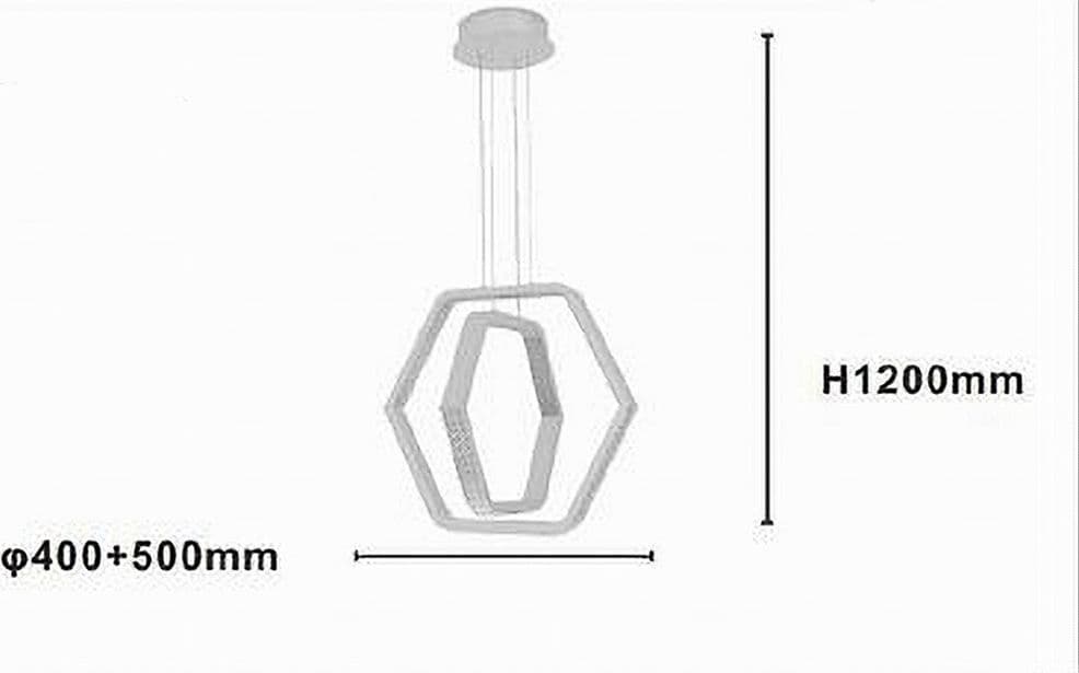 LAMPADARIO A SOSPENSIONE LED 48W ESAGONALE EFFETTO CRISTALLO MODERNO BIANCO 31838 - 4