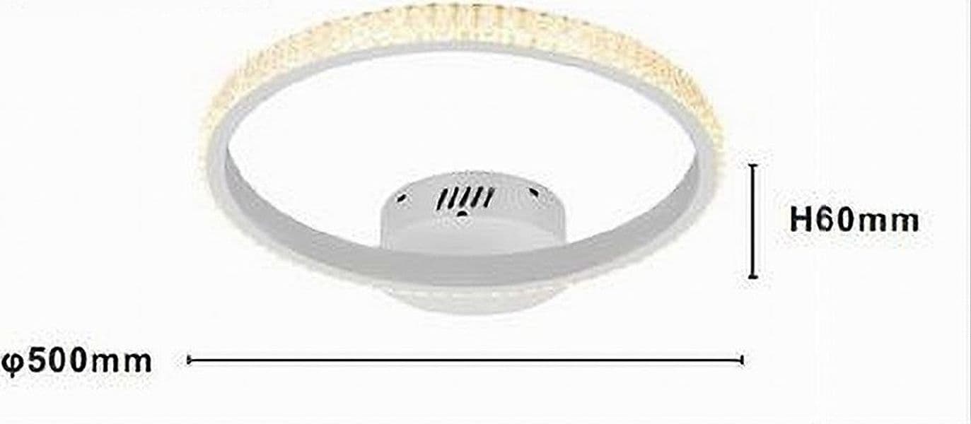 PLAFONIERA LED 28W BIANCO CERCHIO EFFETTO CRISTALLO LUCE CALDA NATURALE FREDDA 31746 - 3