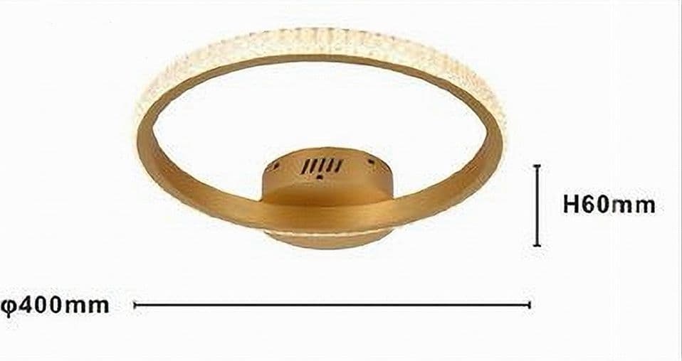 PLAFONIERA LED 24W CERCHIO EFFETTO CRISTALLO ORO LUCE FREDDA CALDA NATURALE 31739 - 3