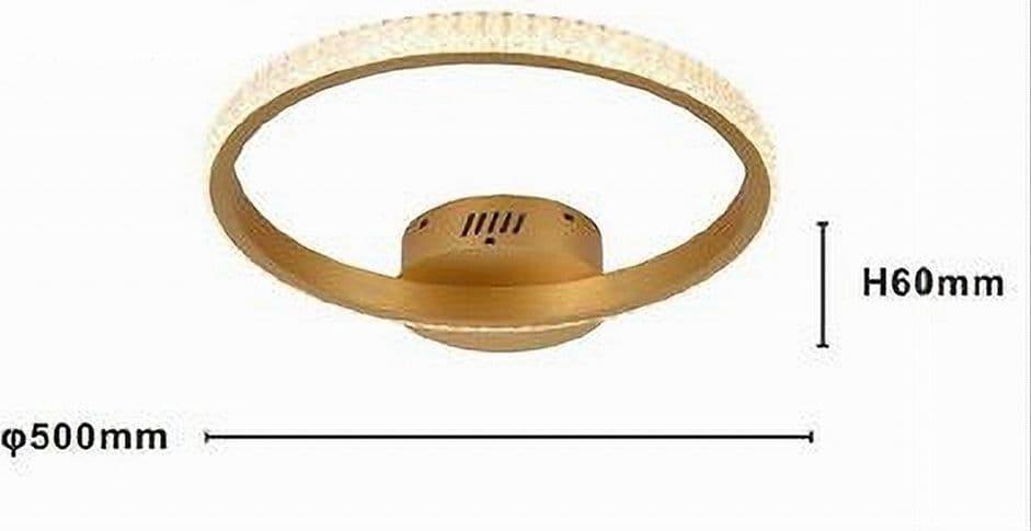 PLAFONIERA LED 28W ORO CERCHIO EFFETTO CRISTALLO LUCE CALDA NATURALE FREDDA 31760 - 3