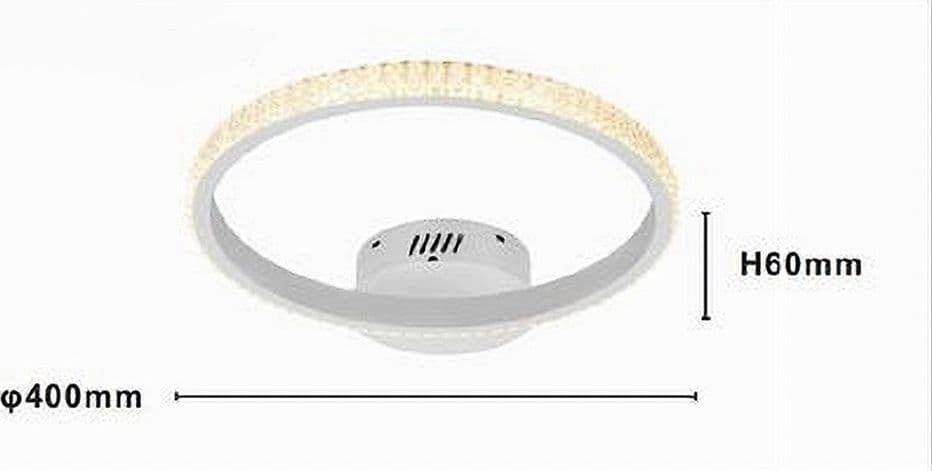 PLAFONIERA LED 24W CERCHIO EFFETTO CRISTALLO BIANCO LUCE FREDDA CALDA NATURALE 31715 - 3
