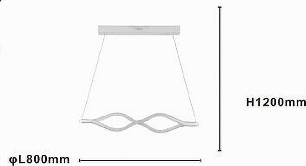 LAMPADARIO A SOSPENSIONE LED 58 W ONDA INFINITO CRISTALLO ONDULATO BIANCO 32125 - 3