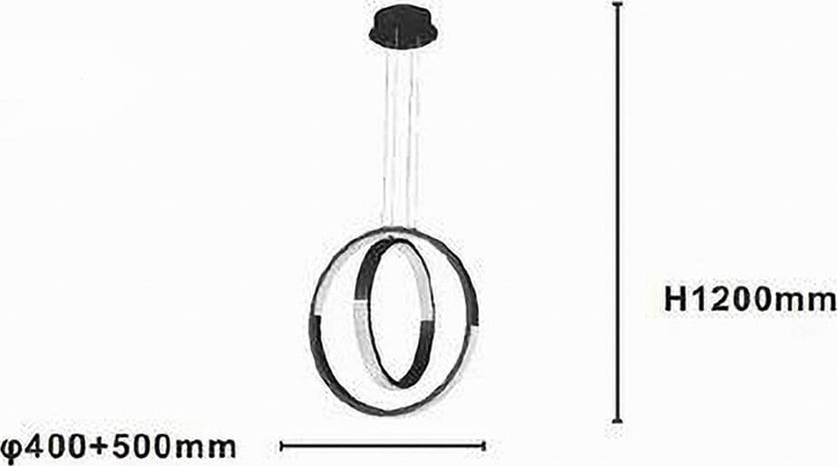 LAMPADARIO A SOSPENSIONE LED 64 W CIRCOLARE EFFETTO CRISTALLO MODERNO NERO 32163 - 3