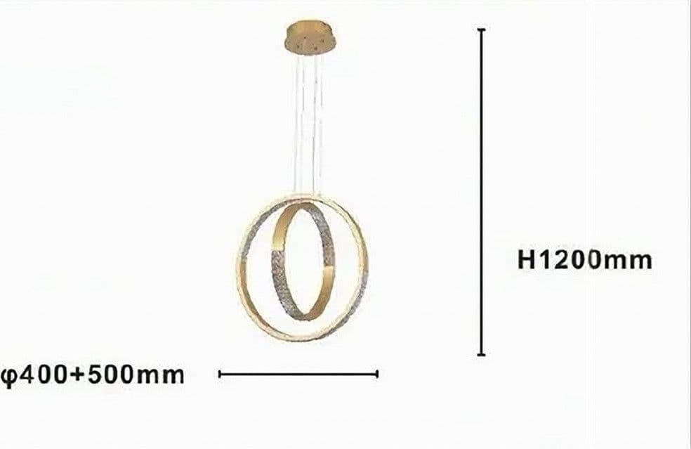 LAMPADARIO A SOSPENSIONE LED 64 W CIRCOLARE EFFETTO CRISTALLO MODERNO ORO 32170 - 3