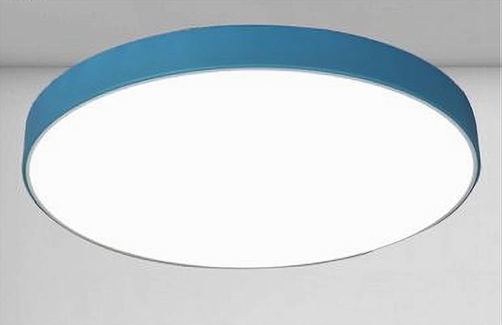 PLAFONIERA LED 70W ROTONDA LAMPADA SOFFITTO BLU/CELESTE LAMPADARIO LUCE FREDDA 02638 - 7