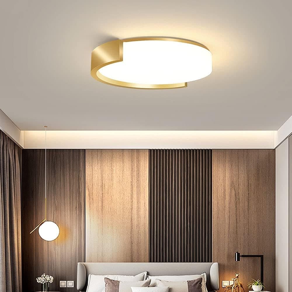 PLAFONIERA LED 24 W CERCHIO ORO DESIGN MODERNO SOFFITTO TONDA LUCE FREDDA 50125 - 3