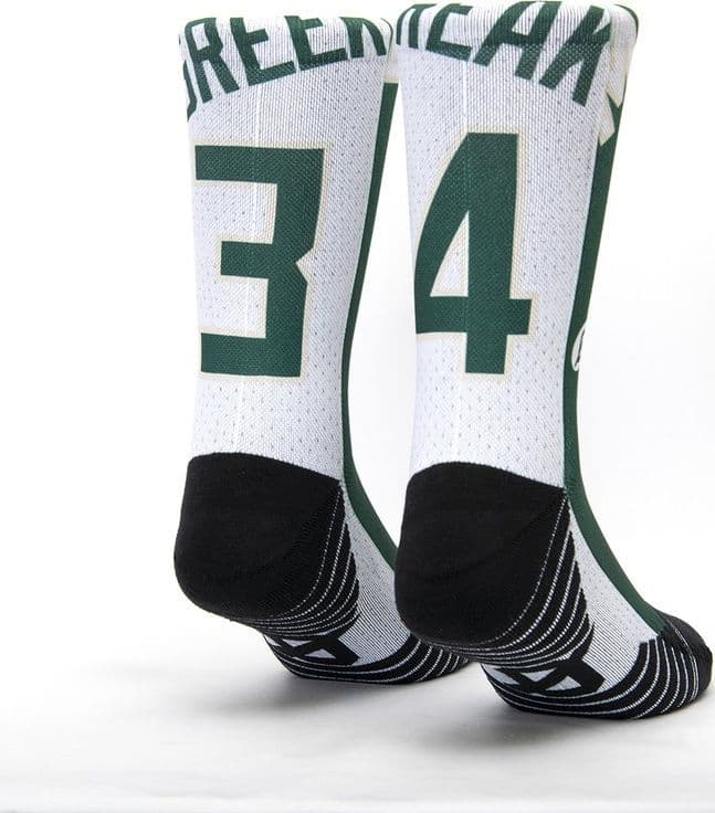 Calzini unisex Scrimmage basket Jersey Giannis Green-White - 2