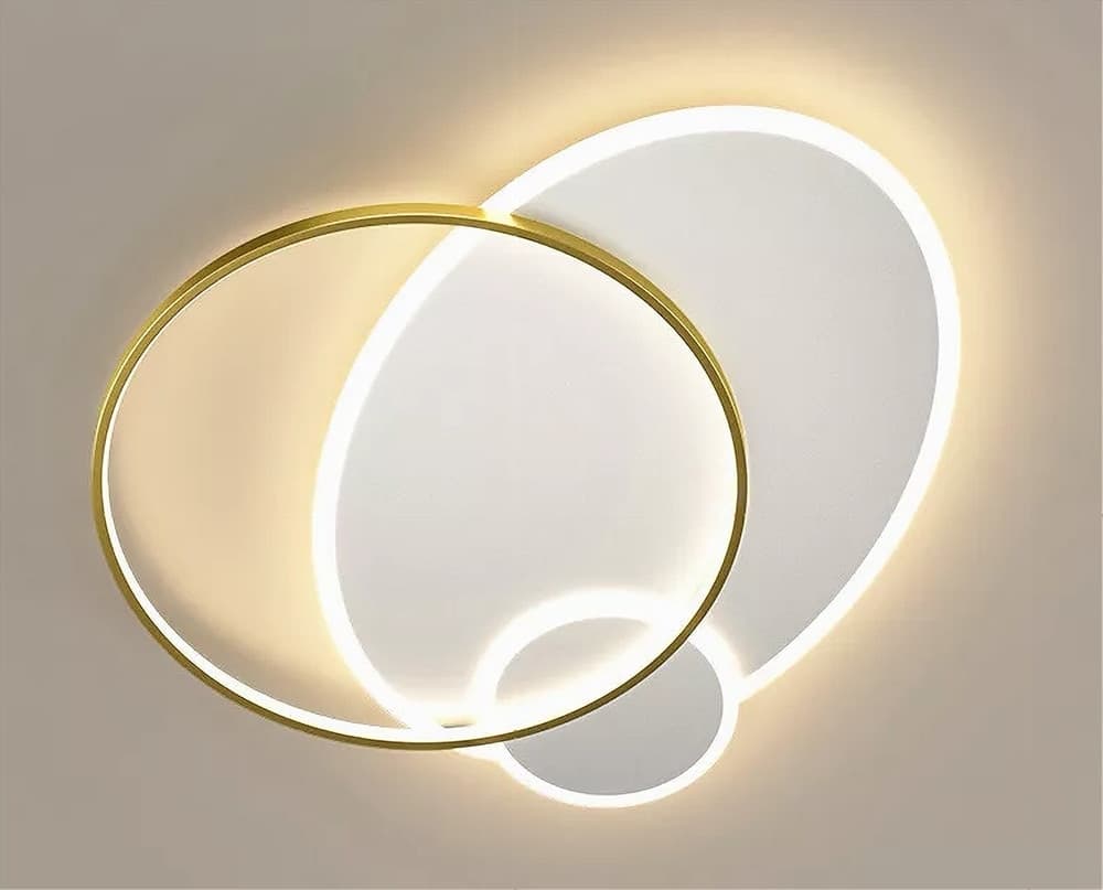 PLAFONIERA LED 42W CERCHIO ORO BIANCO MODERNO SOFFITTO TONDA LUCE NATURALE 71554 - 9