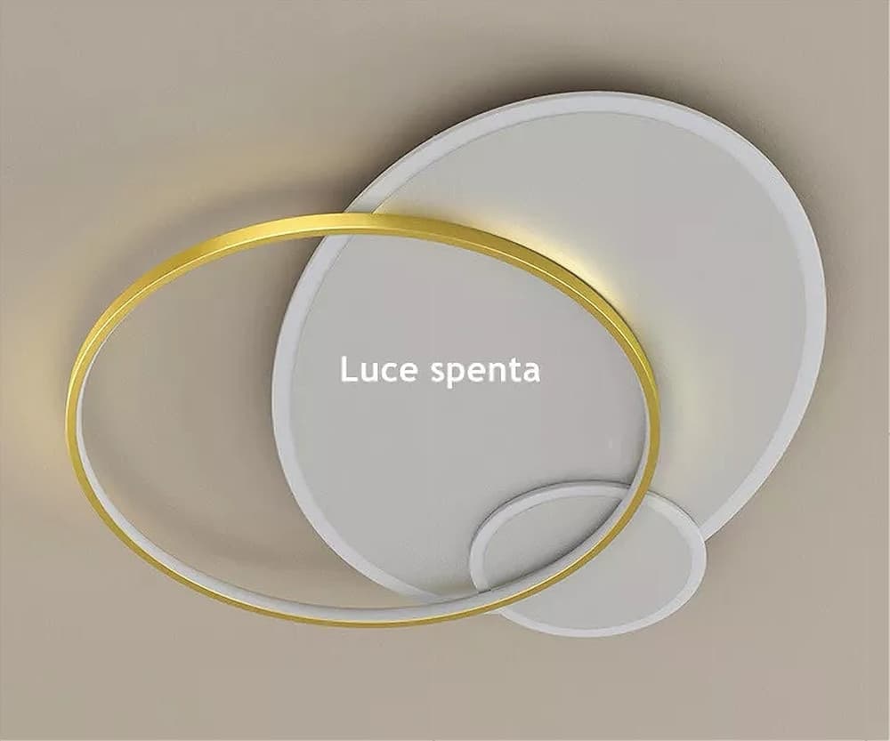 PLAFONIERA LED 42 W CERCHIO ORO BIANCO MODERNO SOFFITTO TONDA LUCE FREDDA 71561 - 9