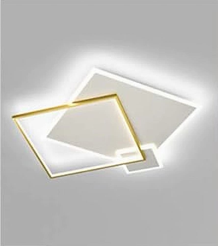 PLAFONIERA LED 46WATT QUADRATO ORO MODERNO LAMPADARIO SOFFITTO LUCE BIANCO 71486 - 6