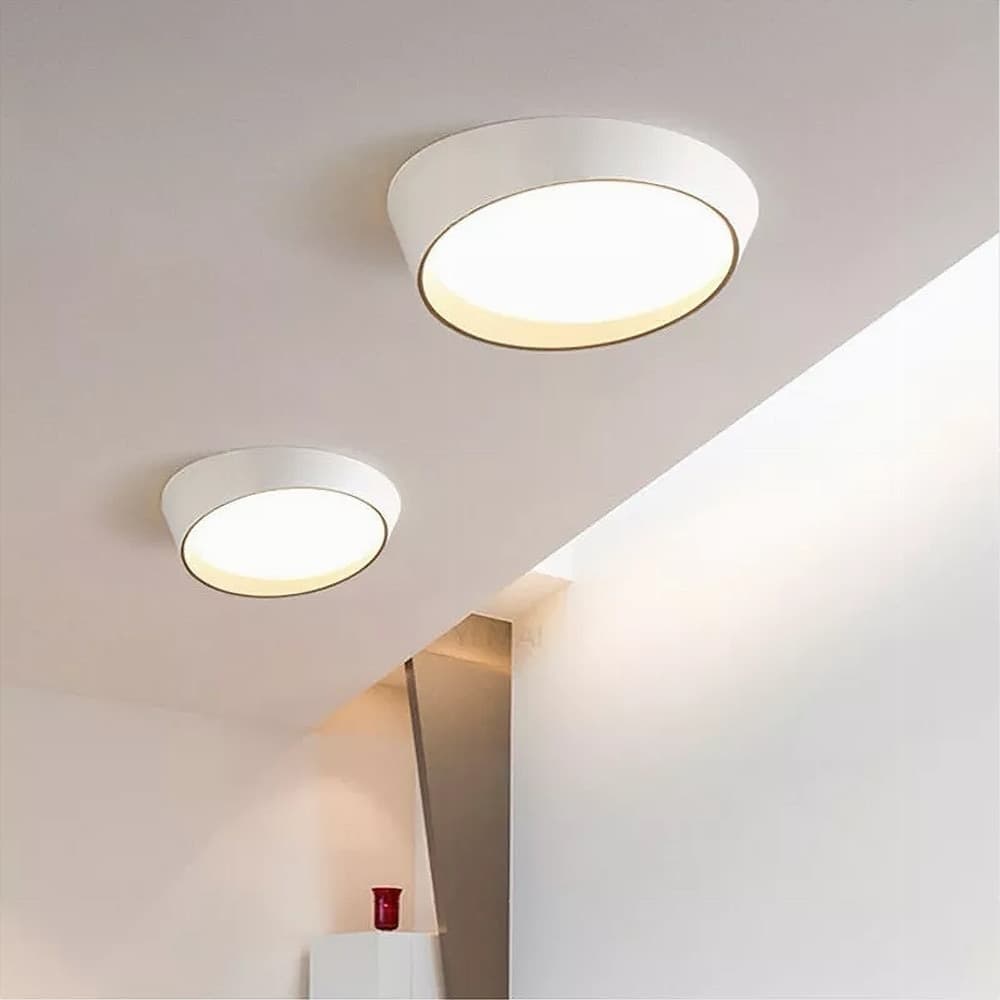 PLAFONIERA LED 68W BIANCO ORO LAMPADARIO SOFFITTO TONDO IRREGOLARE LUCE FREDDA 32767 - 6