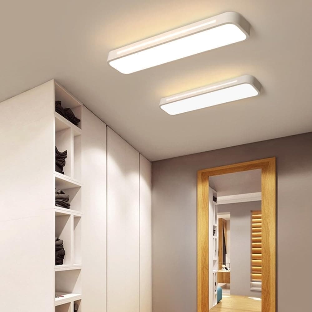 PLAFONIERA LED 18W BIANCO SOFFITTO RETTANGOLARE STRISCIA MODERNO LUCE 4000K 50194 - 9